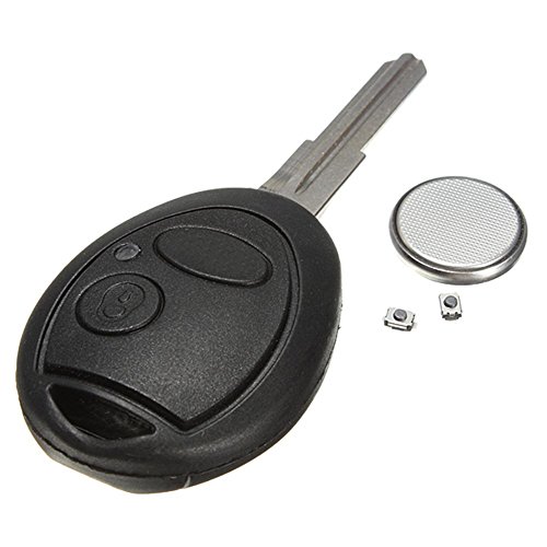FamilyMall(TM), kit de reparación de llave con 2 botones para Land Rover Discovery 2 TD4, TD5, Rover 75 (con cuchilla + batería + interruptores) Cover