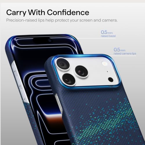 Image of pitaka for iPhone Pro Case 6.3 inch with Caseless Feeling, Nearfield Blue