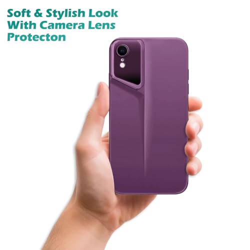 Image of Amazon Brand - Solimo Ultra-Thin Blade Runner Series Matte Finished Camera Protection Soft Back Cover for Apple iPhone XR - Purple