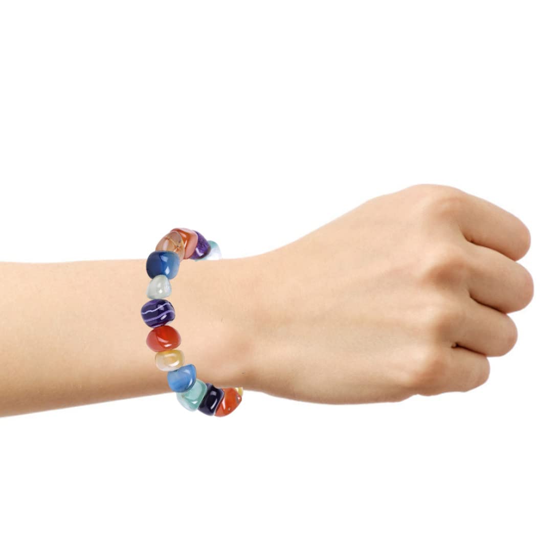 Bracciale con Perline Irregolari Bracciale con ciondoli Elasticizzati con Perline di Pietra Gioielli per Donne, collane di Gioielli, bracciali Household faucets