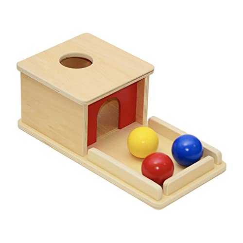 Image of Elite Montessori Object Permanence Box with Tray Three Color Balls