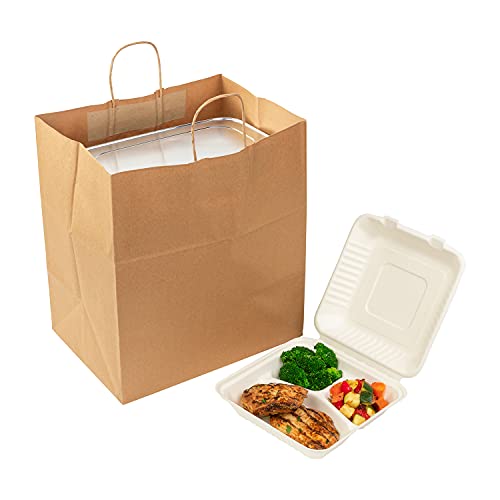 AmerCareRoyal Twisted Handle Kraft Paper Bags - Eco-Friendly, Durable Packaging, 200pcs - 14"x10"x15.75"