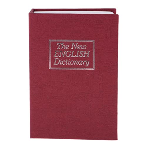 pistro Coffre-fort en forme de livre avec inscription « Dictionary English Dictionary » - Rouge
