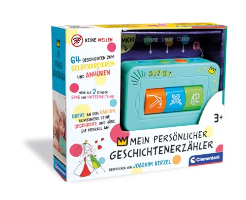Clementoni Geschichtenerzähler - Interaktive Audio Unterhaltung für Kinder ab 3 Jahren - Spannende Gute-Nacht-Geschichten mit individuellen Lieblingsgeschichten - 59202