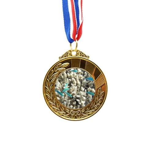 Medalla de oro Ocean Fish y cinta de primer puesto para concurso de ciencia escolar