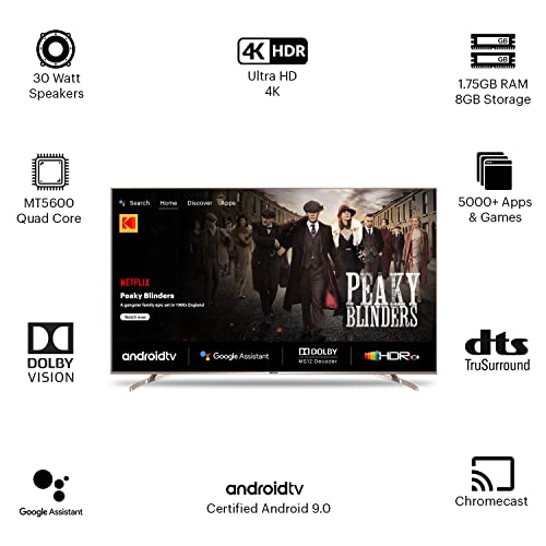 Image of Kodak 189 cm (75 Inches) 4K Ultra HD Certified Android LED TV 75CA9099 (Black)