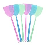 6 Pack Fly Swatter Manual Swat Pest Control Plastic with Long Handle Assorted Sweet Colors
