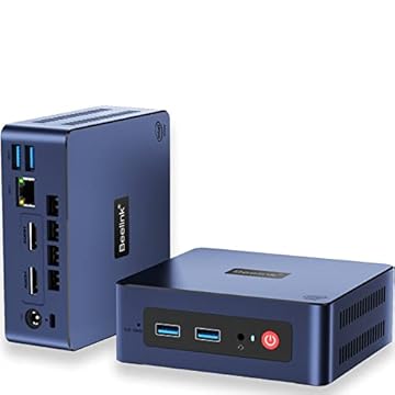 Beelink MiniS Mini PC com processador de 11ª geração N5095,8GB DDR4 128GB SSD Mini computadores desktop, Win 11 Pro Micro Pc, suporte Dual HDMI2.0 4K@60Hz/2.4G/5G Dual WiFi/BT4.0/Gigabit
