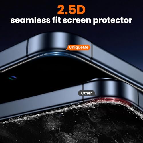 Image of UniqueMe for iPhone 14 Plus /13 Pro Max Screen Protector - [Military Grade Shatterproof & 9H+ Hardness] Screen Protector 13 Pro Max Tempered Glass Full Coverage Protection, Easy Installation, 2 Packs