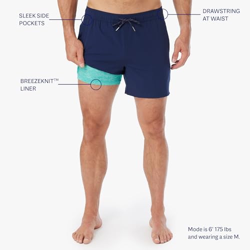 Fair Harbor Bungalow Trunk –– Men's Swim Suits with Liner, 5-inch Inseam –– Anti-Chafe, Relaxed-fit Swim Trunks3