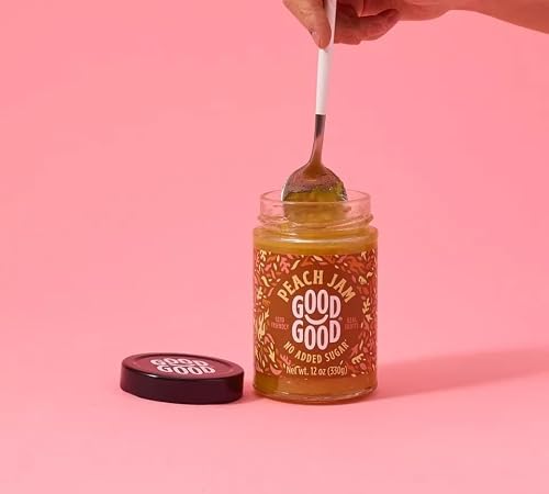 GOOD GOOD Sweet Peach Jam - Low Calorie, Low Carb & No Added Sugars - Keto Friendly Jelly - Vegan - Gluten Free - Preserves - 12 Ounce (Pack of 1) - Thumbnail 5