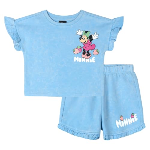 Image of Disney Girls' Washed French Terry T-Shirt and Shorts Set for Baby & Kids