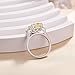 RODIFFY 4.0CT Radiant Cut Yellow Stone Engagement Rings for Women, S925 Silver 3-Stone 5A Cubic Zirconia Promise Ring(Size:6)