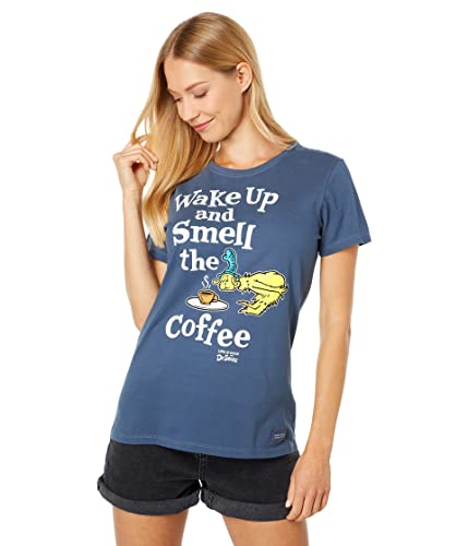 T-shirt imprimé café bleu foncé taille M pour haut décontracté homme