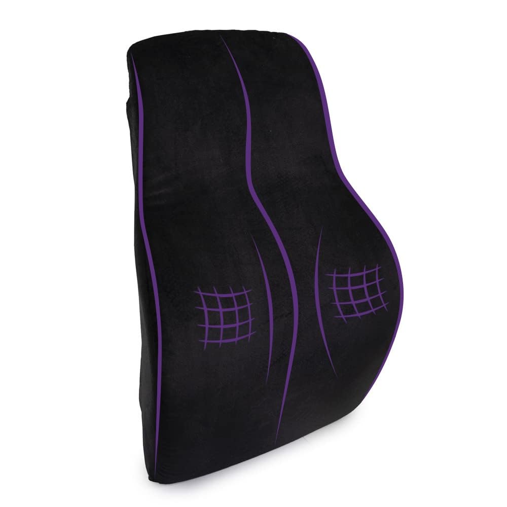 Wakefit Back Support for Chair | 1 Year Warranty | Back Support for Office Chair, Car Seat Back Support, Memory Foam Pillow, Chair Back Support for Back Pain, Velvet Finish (45 x 41 x 12cms - Black) (B09QCY1MYS) Amazon Price History, Amazon Price Tracker