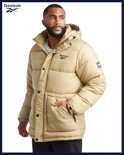 Reebok Mens Winter Jacket - Heavyweight Insulated Mens Winter Coat - Wind Water Resistant Quilted Puffer Jackets for Men4