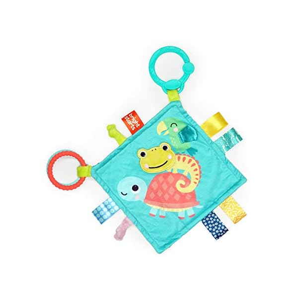 Brights Starts 12619 Stofftuch Fuzzy Feelies, extra weiches Schmusetuch, einfache Befestigung am Kinderwagen, mit…