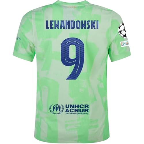 Lewandowski #9 Home Soccer Jersey For Men Fan Version (us, Alpha, Large, Regu...