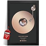 VICILO Personalized Song Lyrics Canvas Wall Art, Couples' Anniversary, Personalized Vinyl Record, Ideal for Husband or Boyfriend A Thousand Years of Love, Customized Photos and Favorite Songs for