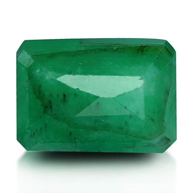 Émeraude naturelle non traitée GH0110 : évitez les pierres synthétiques avec le grade AAA+++