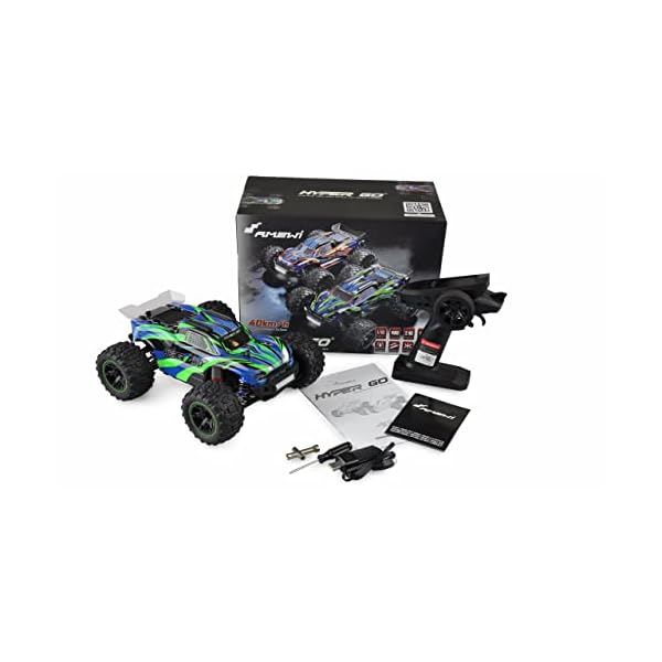 Amewi 22620 Hyper GO Truggy Brushed 40km/h 4WD 1:16 RTR blau/grÃ¼n – Bild 3