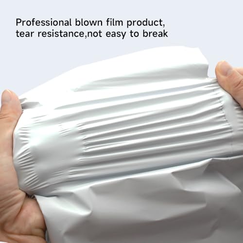 Image of 50 Pack Poly Mailers 19x24 - White Poly Mailers with Strong Adhesive Seal, Large Mailing Bags for Jackets, Blankets, and Online Store Shipping