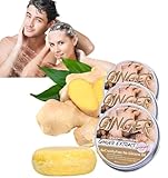 HAOKAISM Organic Ginger Shampoo Bar, Handmade Sulfate-Free,Natural Hair Growth,Repairs Damaged Hair,Suitable for All Hair Types