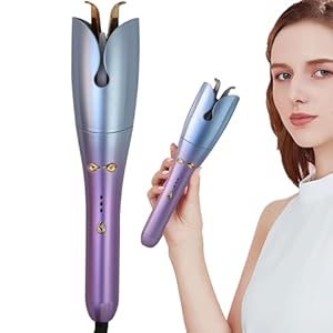 Automatic Hair Curler, 25mm Curling Iron with 3 Temperature, 10mins Auto Shut-Off, Rotating Barrel Spin Iron for Hair Styling, for Long Lasting Waves, Suitable for Home/Travel etc