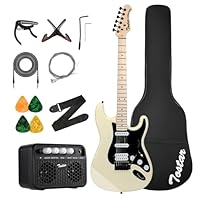 【Superior Material】Combined with a premium Poplar Wood body, Roasted Canadian Maple neck, and Roasted Canadian Maple fretboard, a special roasting process, which highlights the unique texture and texture of maple the Tone Wood interstitial structure ...