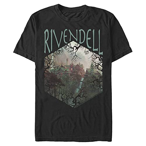 Warner Bros. Rivendell T-shirt hexagone en coton pour homme fan du film