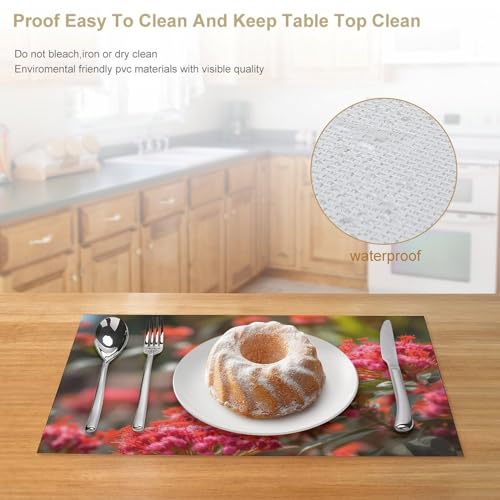Set de table résistant à la chaleur en PVC lavable lot de 6 - 5