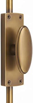Oval Knob Espagnolette Cremone Lock Bolt Premium Finish for Doors and Windows Decorative Multi Point Locking Fixings Included Antique Brass