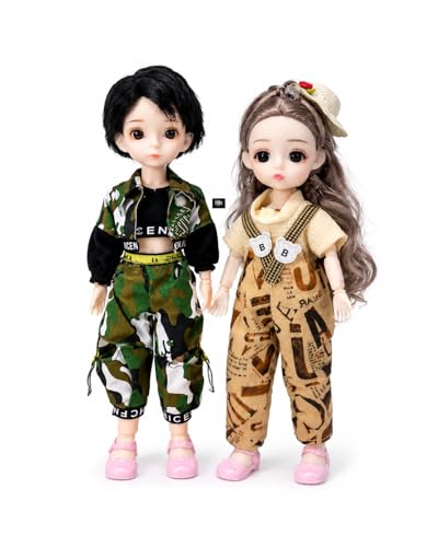Image of DSR 30 CM Fashion Doll Pair for Kids | Boy & Girl Dolls with Movable Joints | Plastic Toy (Boy & Girl Doll Set)