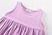 AIWUHE Toddler Girls Spring Dress Cotton Summer Dresses Kids Casual Sleeveless Fashion Dress Cute Solid Color T-Shirt Dress Playwear A-Line Sundress Purple 120 5-6Y