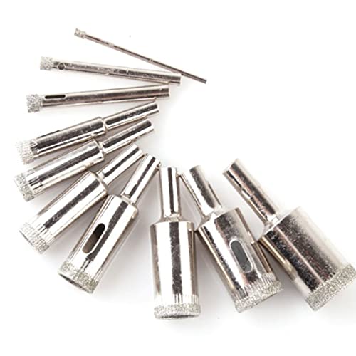 15 Pcs Diamond Drill Bits for Marble, Diamond Hole Saw Drill Bit Set Kit for Bottles,Pots, Marble, Granite Stone, Tile Cutting 0.23 Inch - 2 Inch?6mm - 50mm?