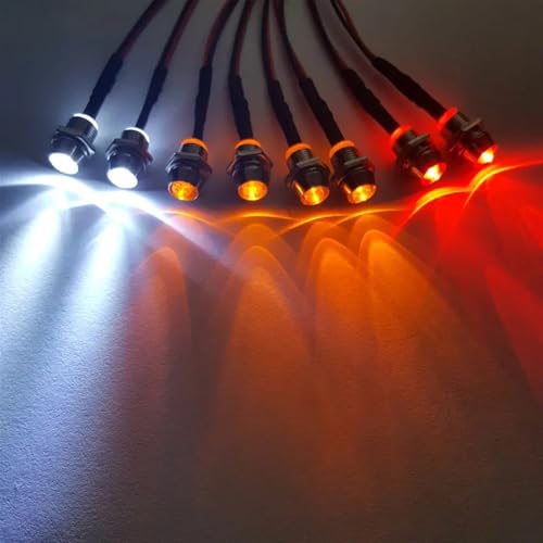 Luces de coche RC de 8 LED con panel CH3 para tunear la iluminación de tu Axial 7