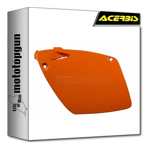 Carenages lateraux Acerbis orange pour moto KTM EXC 250 de 1998 a 2003