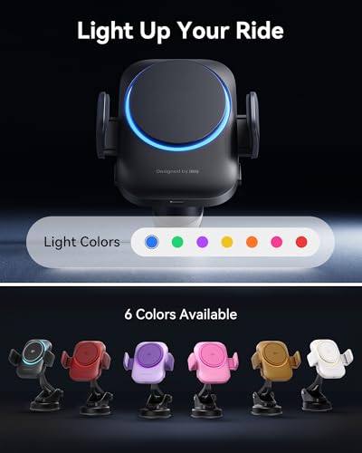 INIU 3-in-1 Magnetic Wireless Car Charger, Purple - image 3