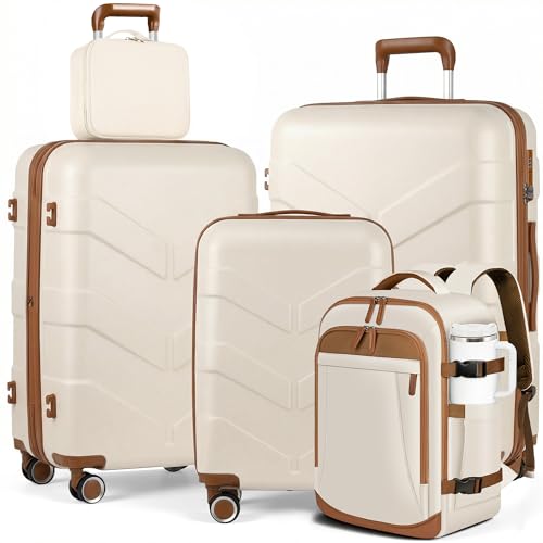 Sets 5 Piece - Expandable Suitcase Set With Tsa Lock & Spinn