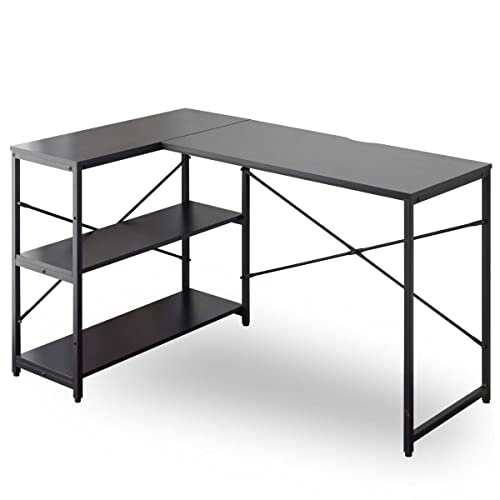 ✨シンプルデザイン✨　ラック付きデスク 収納付きデスクハイタイプ SDKH-995 パソコンデスク デスク