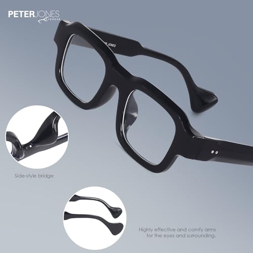 Image of Peter Jones Lenses Unisex Broad Frame Square UV /UB Protected Non-Polarized Sunglasses Medium (3809)