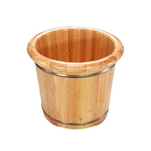 Balde de baño para pies de madera roble sin tapa