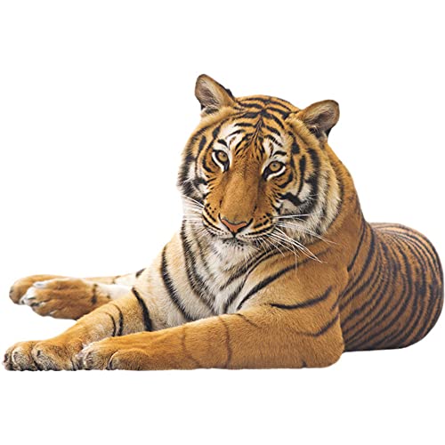 Techigher 3D-Tiger-Wandaufkleber, Wandaufkleber, Tapete für Kinderzimmer, Schlafzimmer, Wohnzimmer, Dekoration, wasserdicht, einfach anzubringen und sauber entfernbar (39 x 57 cm) Cover
