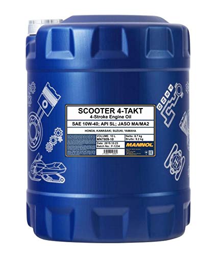 MANNOL Aceite de motor 10W-40 Scooter aceite parcialmente sintético API SL 4-Takt 60L