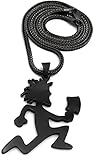 GWOOD Juggalo Pendant with Necklace (30 INCH, FRANCO CHAIN, GUN METAL), JUGG30