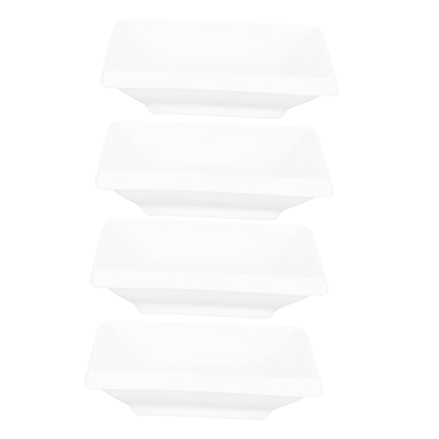 Unomor 4pcs Japanese Dish Sushi Condiment Trim Tray Nut Trays Appetizer Serving Tray Server Tray Decorative Serving Tray Decor Tray Pinch Bowls Dishes Sashimi Serving Plate White Ceramics