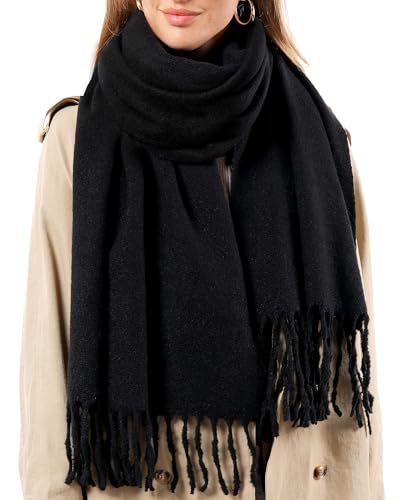 FURTALK Scarf for Women Men Soft Warm Cashmere Feel Blanket Scarf