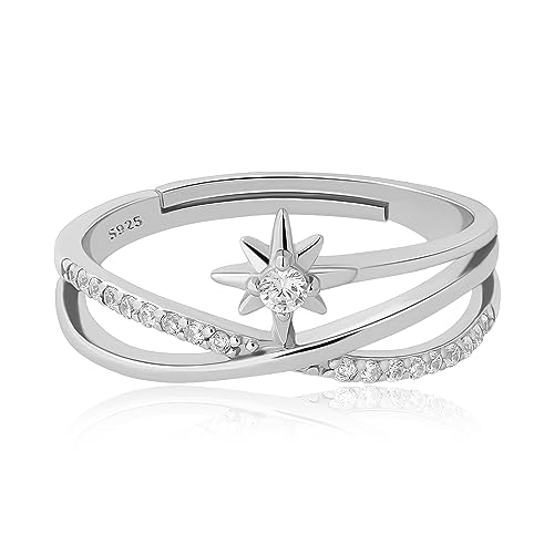 Bague torsadée en plaqué or anti-ternissement argent Meissa