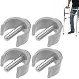 DORKIN Agarradores en suministros y equipo médicos, Un juego de 4 accesorios de bastón gris fabricado en ABS y acero.