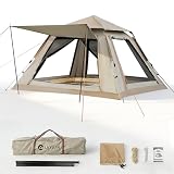 LVYUAN テント ワンタッチ 4~6人用 ワンタッチテント式 ポップアップ 取り付け簡単 UVカット UPF 50+ 横幅240cm 防風 防水 耐水圧3000mm 210D オックスフォード 生地 四窓 アウトドア BBQ レジャー キャンプ バーベキュー イベント用 運動会 花見 防災用 ファミリー テント 持ち運び便利 収納袋付き 日本語取扱説明書付属